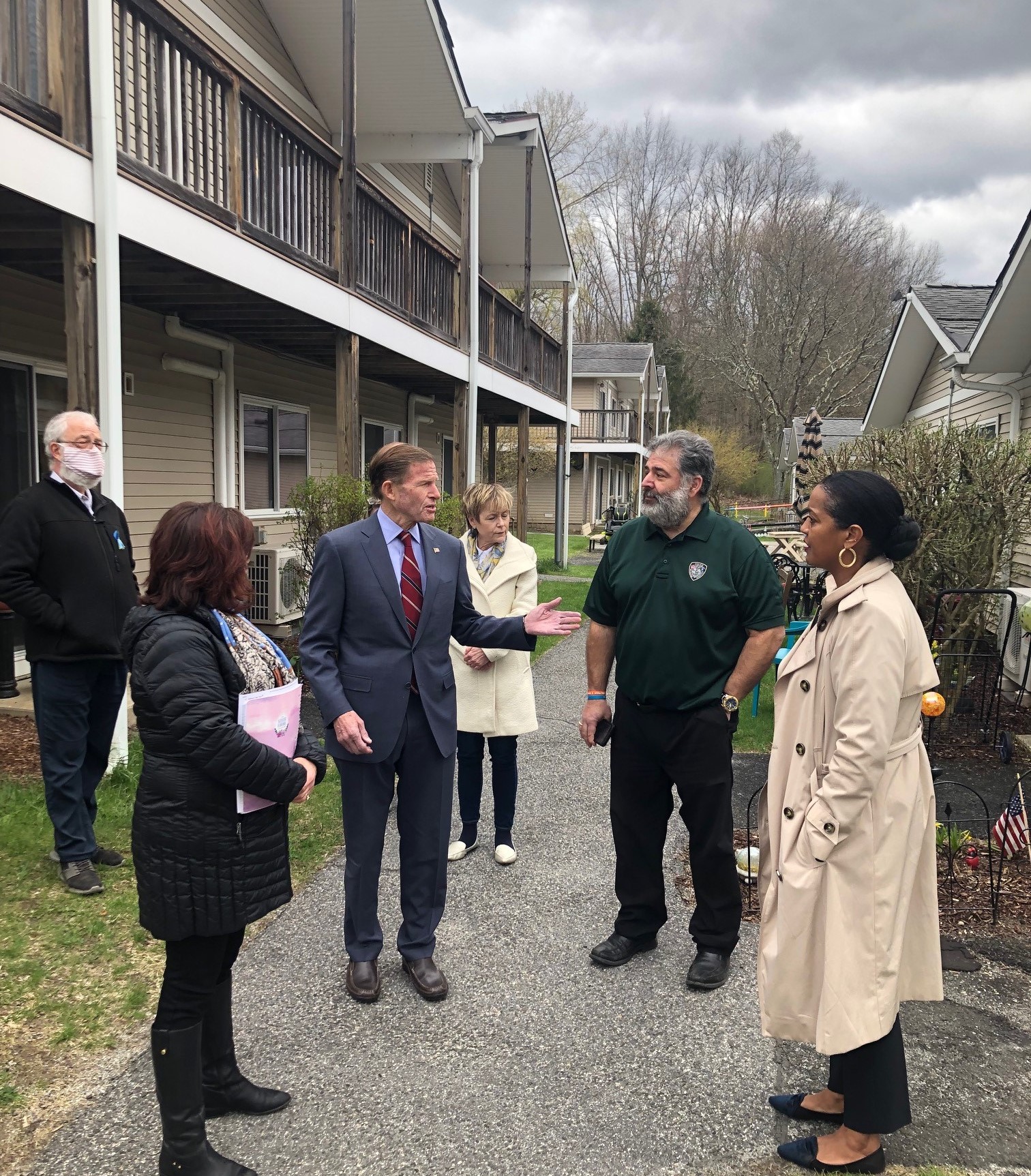 Senator Blumenthal and Congresswoman Hayes tour the Butter Brook Hill Apartments in New Milford